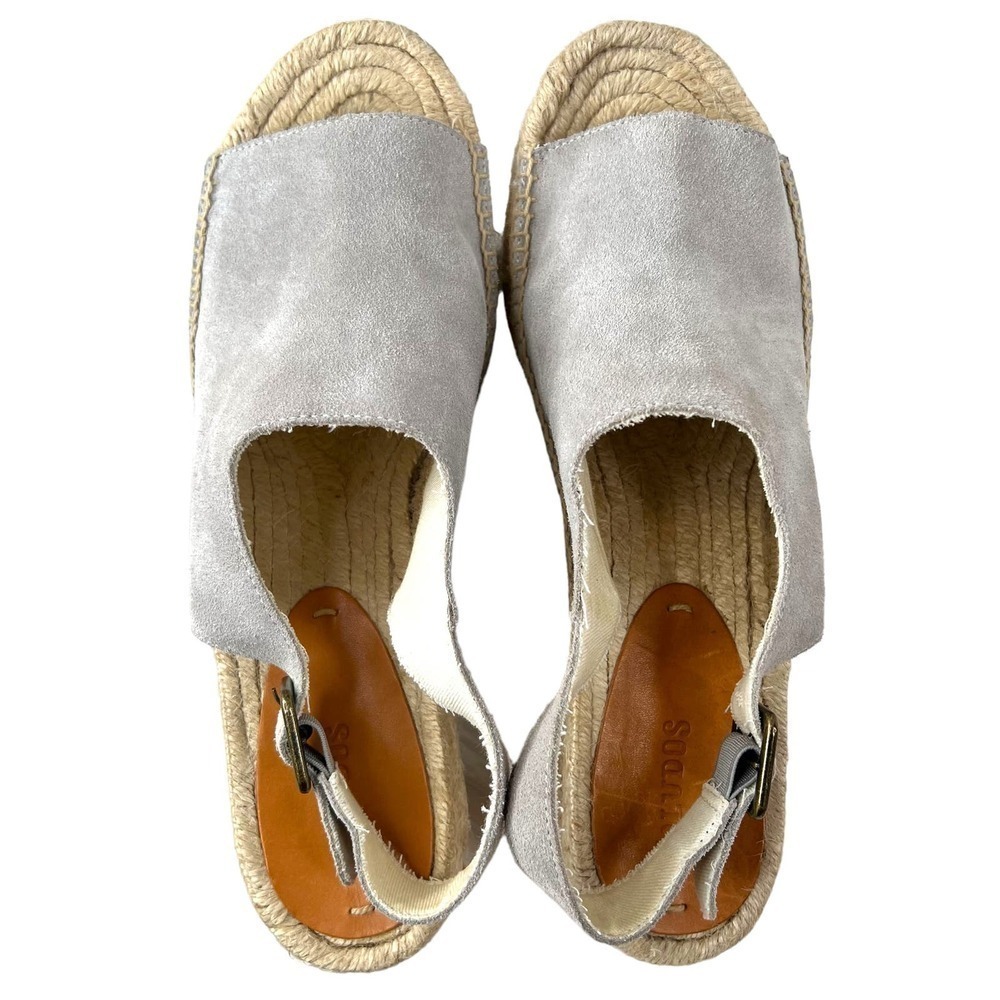 SOLUDOS Sevilla Espadrille Slingback Platform Sandal in Stone Size 10 - Picture 5 of 16